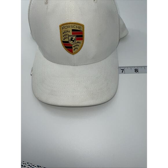 Porsche Design Drivers Selecti9n Flex Fit Classic Color Crested White Hat - Picture 1 of 5